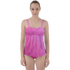 Wonderful Gradient Shades 5 Twist Front Tankini Set by PatternFactory