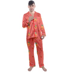 Coral Spanked Peach Long Satin Pajamas by SpankoGoods