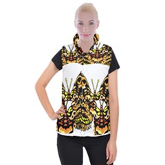 Bigcat Butterfly Women s Button Up Vest by IIPhotographyAndDesigns
