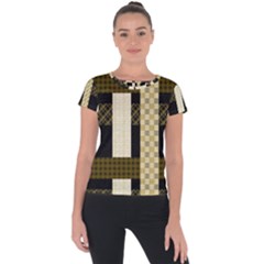 Art-stripes-pattern-design-lines Short Sleeve Sports Top  by Sapixe
