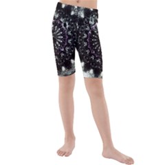 Moody Mandala Kids  Mid Length Swim Shorts by MRNStudios