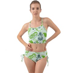 Folk Flowers Pattern Floral Surface Design Seamless Pattern Mini Tank Bikini Set by Eskimos