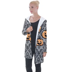 Pumpkin Pattern Longline Hooded Cardigan by InPlainSightStyle