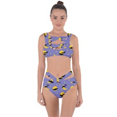 Bats With Yellow Moon Bandaged Up Bikini Set  by SychEva