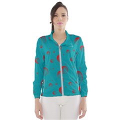 Red Drops Women s Windbreaker by SychEva