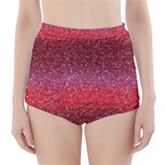 Red Sequins High-waisted Bikini Bottoms by SychEva