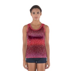 Red Sequins Sport Tank Top  by SychEva