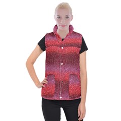 Red Sequins Women s Button Up Vest by SychEva