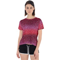 Red Sequins Open Back Sport Tee by SychEva