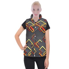 Modern Geometry Women s Button Up Vest by Sparkle