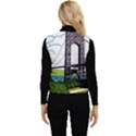 Bridge-vintage-clip-art-color Women s Short Button Up Puffer Vest View2