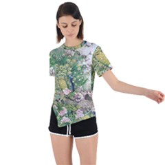 Peafowl Peacock Feather-beautiful Asymmetrical Short Sleeve Sports Tee by Sudhe