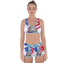 Statue Of Liberty Independence Day Poster Art Racerback Boyleg Bikini Set by Sudhe