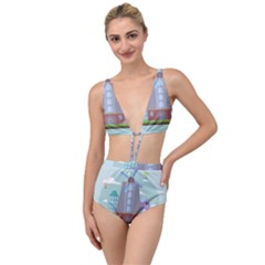 Amsterdam-landmark-landscape Tied Up Two Piece Swimsuit by Sudhe