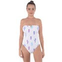 Purple And Blue Cacti Tie Back One Piece Swimsuit View1