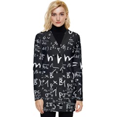 Science-albert-einstein-formula-mathematics-physics-special-relativity Button Up Hooded Coat  by Sudhe