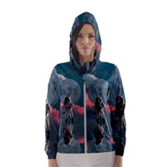 Astronaut-moon-space-nasa-planet Women s Hooded Windbreaker by Sudhe