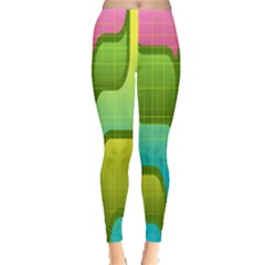 Background-color-texture-bright Leggings  by Sudhe