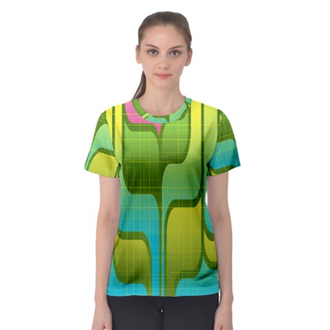 Background-color-texture-bright Women s Sport Mesh Tee by Sudhe