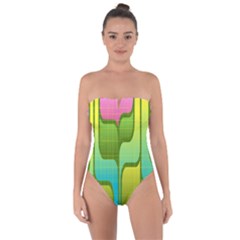 Background-color-texture-bright Tie Back One Piece Swimsuit by Sudhe