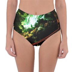 Science-fiction-forward-futuristic Reversible High-waist Bikini Bottoms by Sudhe