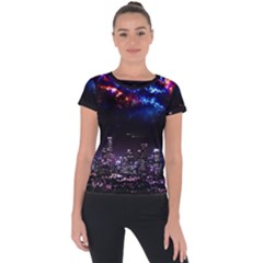 Science-fiction-sci-fi-forward Short Sleeve Sports Top  by Sudhe