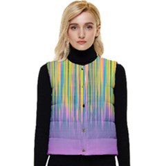 Background-colorful-texture-bright Women s Short Button Up Puffer Vest
