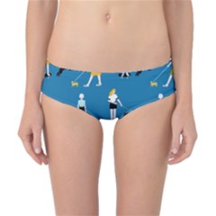 Girls Walk With Their Dogs Classic Bikini Bottoms by SychEva