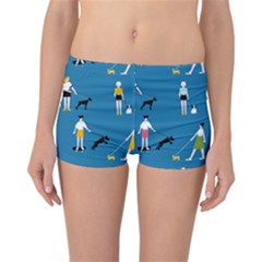 Girls Walk With Their Dogs Reversible Boyleg Bikini Bottoms by SychEva