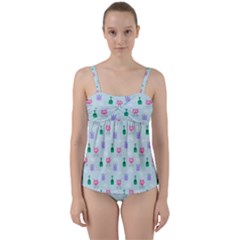 Funny Monsters Aliens Twist Front Tankini Set by SychEva