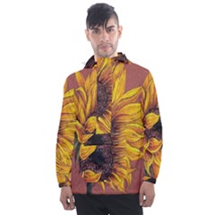 Sunflower Men s Front Pocket Pullover Windbreaker by Sparkle