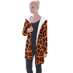 Leopard-print 3 Longline Hooded Cardigan by skindeep