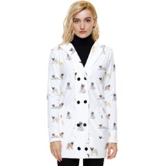 Funny Pugs Button Up Hooded Coat  by SychEva