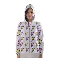 Pattern Cute Flash Design Women s Hooded Windbreaker by brightlightarts