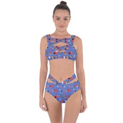 Blue 50s Bandaged Up Bikini Set  by InPlainSightStyle