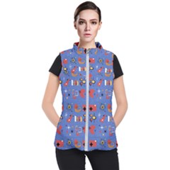 Blue 50s Women s Puffer Vest by InPlainSightStyle