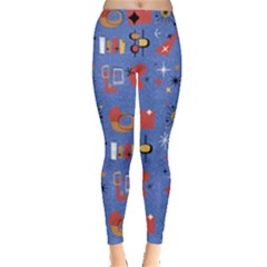 Blue 50s Leggings  by InPlainSightStyle