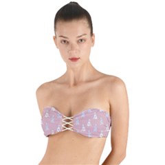 Dalmatians Favorite Dogs Twist Bandeau Bikini Top by SychEva