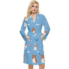 Cute Corgi Dogs Robe by SychEva