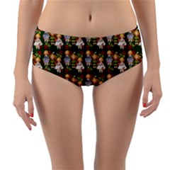 Dindollygreen Reversible Mid-waist Bikini Bottoms by snowwhitegirl