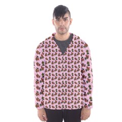 Cute Deer Pattern Pink Men s Hooded Windbreaker by snowwhitegirl