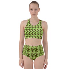 Cute Deer Pattern Green Racer Back Bikini Set by snowwhitegirl