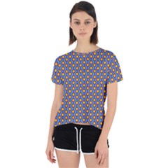Yellow Circles On A Purple Background Open Back Sport Tee by SychEva
