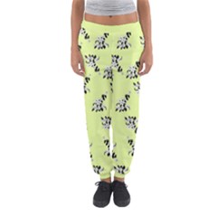 Black And White Vector Flowers At Canary Yellow Women s Jogger Sweatpants