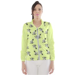 Black And White Vector Flowers At Canary Yellow Women s Windbreaker by Casemiro