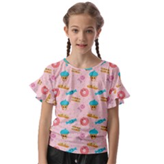 Funny Sweets With Teeth Kids  Cut Out Flutter Sleeves by SychEva