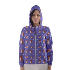 Cute Corgi Dogs Women s Hooded Windbreaker by SychEva