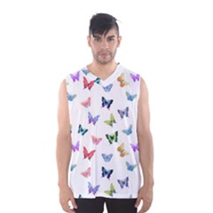 Cute Bright Butterflies Hover In The Air Men s Basketball Tank Top by SychEva