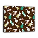Easter rabbit pattern Deluxe Canvas 20  x 16  (Stretched)
