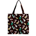 Easter rabbit pattern Zipper Grocery Tote Bag